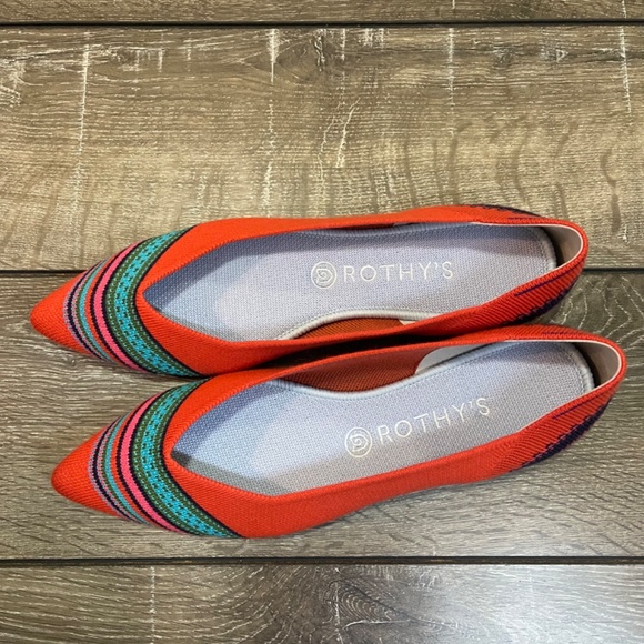 RARE Rothy’s Merino Collection Blaze Ribbon Stripe Points NEW - Picture 10 of 15